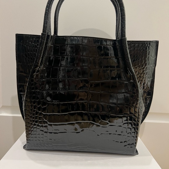 Bevini Croc embossed patent leather bag - Picture 12 of 13